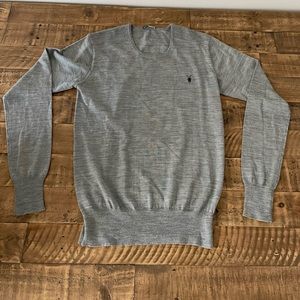 MENS GRAY CREW SWEATER LARGE